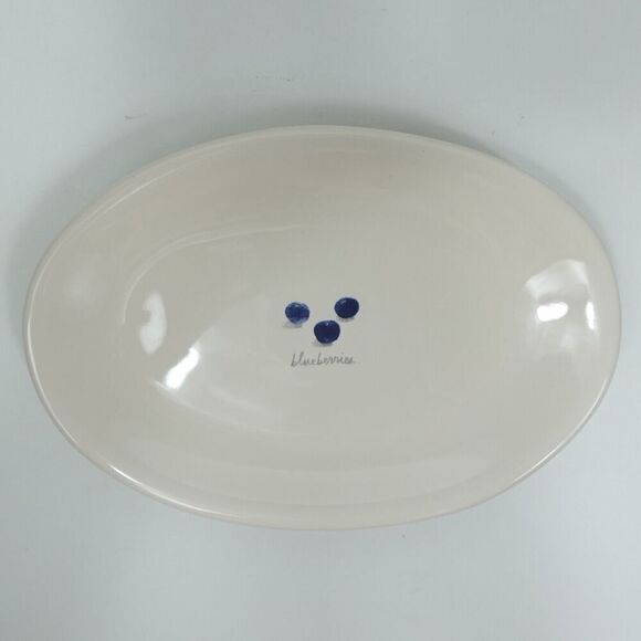 Rae Dunn Other - Rae Dunn Artisan Collection By Magenta Blue Berries Small Oval Dish